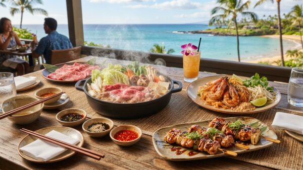 今年の夏はローカルグルメに挑戦！しゃぶしゃぶ、タイ料理、串焼き、プレートランチで楽しむハワイの夜